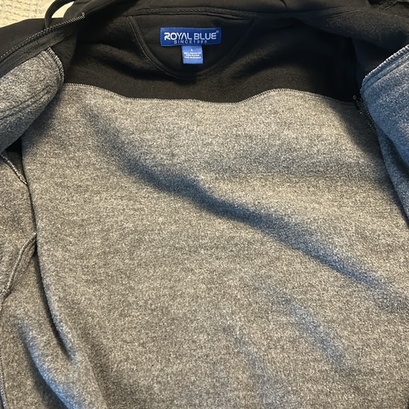 Zip up jacket black and gray thick  size Large - Picture 6 of 6